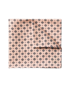 Charles Tyrwhitt Linen Silk Geo Print Pocket Square - Pale Orange