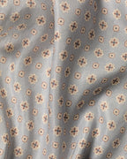 Charles Tyrwhitt Linen Silk Geo Print Pocket Square - Silver Grey