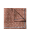 Charles Tyrwhitt Linen Silk Spot Pocket Square - Camel