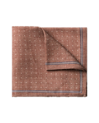 Charles Tyrwhitt Linen Silk Spot Pocket Square - Camel