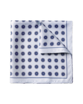Charles Tyrwhitt Silk Medallion Print Pocket Square - Blue