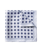 Charles Tyrwhitt Silk Medallion Print Pocket Square - Blue