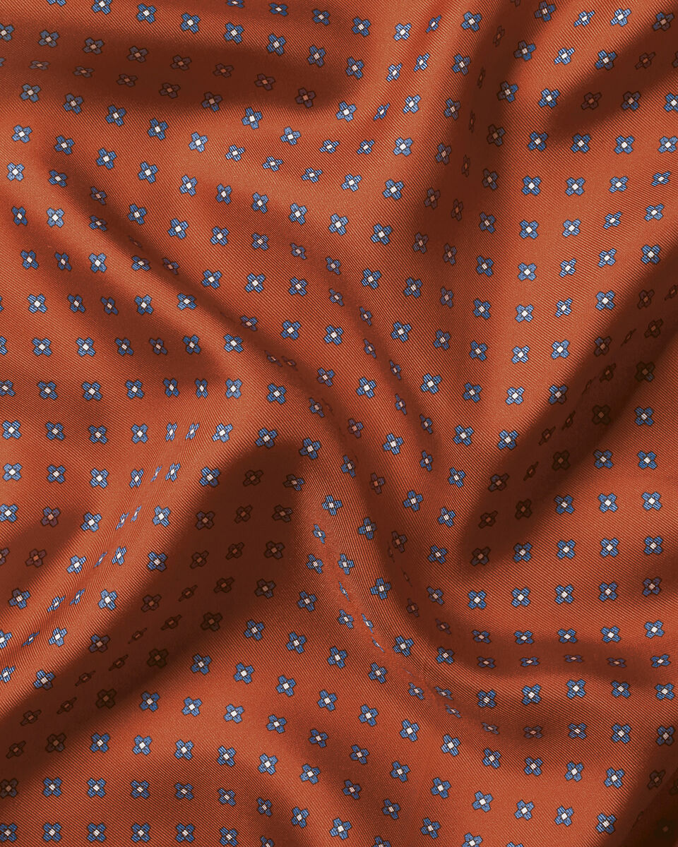 Charles Tyrwhitt Silk Medallion Print Pocket Square - Orange