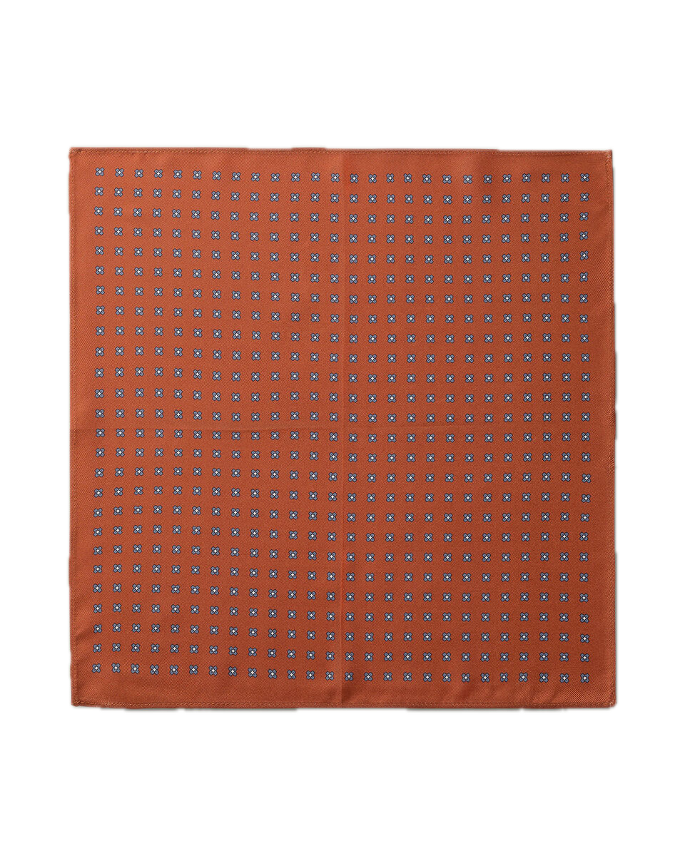 Charles Tyrwhitt Silk Medallion Print Pocket Square - Orange