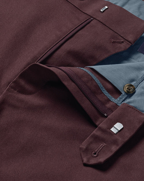 Charles Tyrwhitt Ultimate Non-Iron Chinos - Burgundy