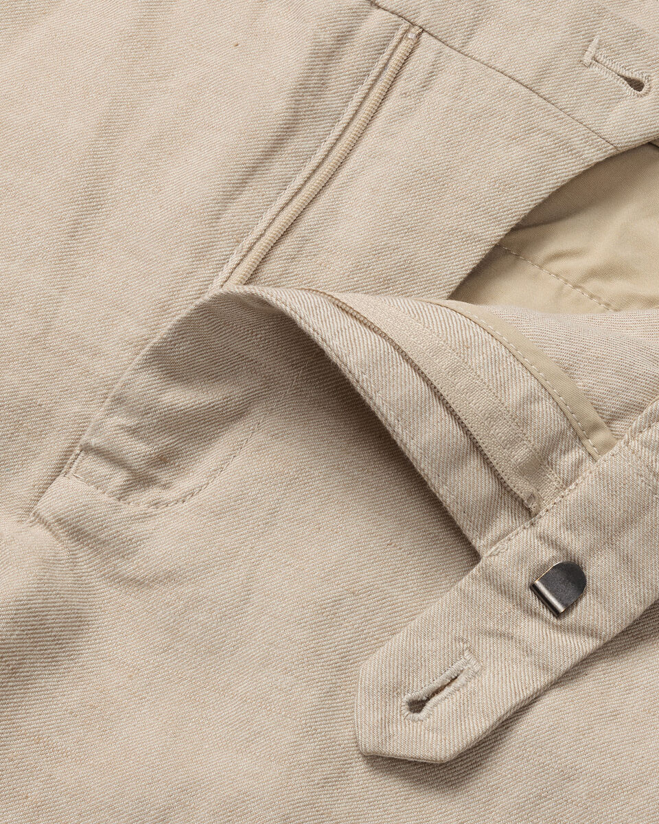 Charles Tyrwhitt Linen Cotton Chinos - Stone