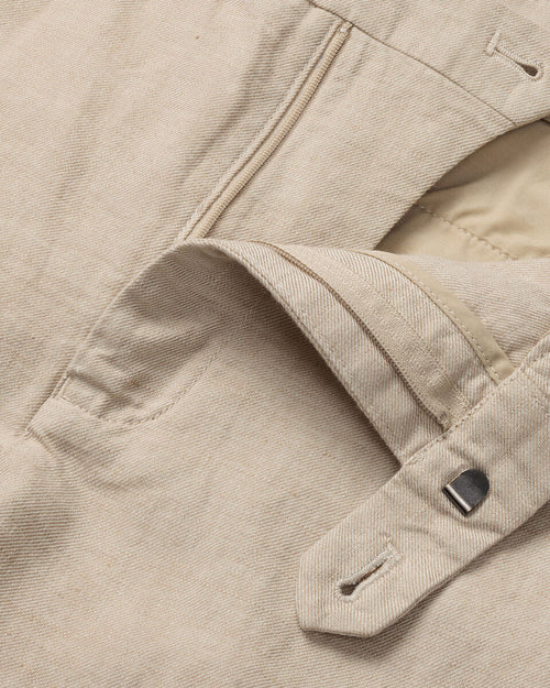 Charles Tyrwhitt Linen Cotton Chinos - Stone