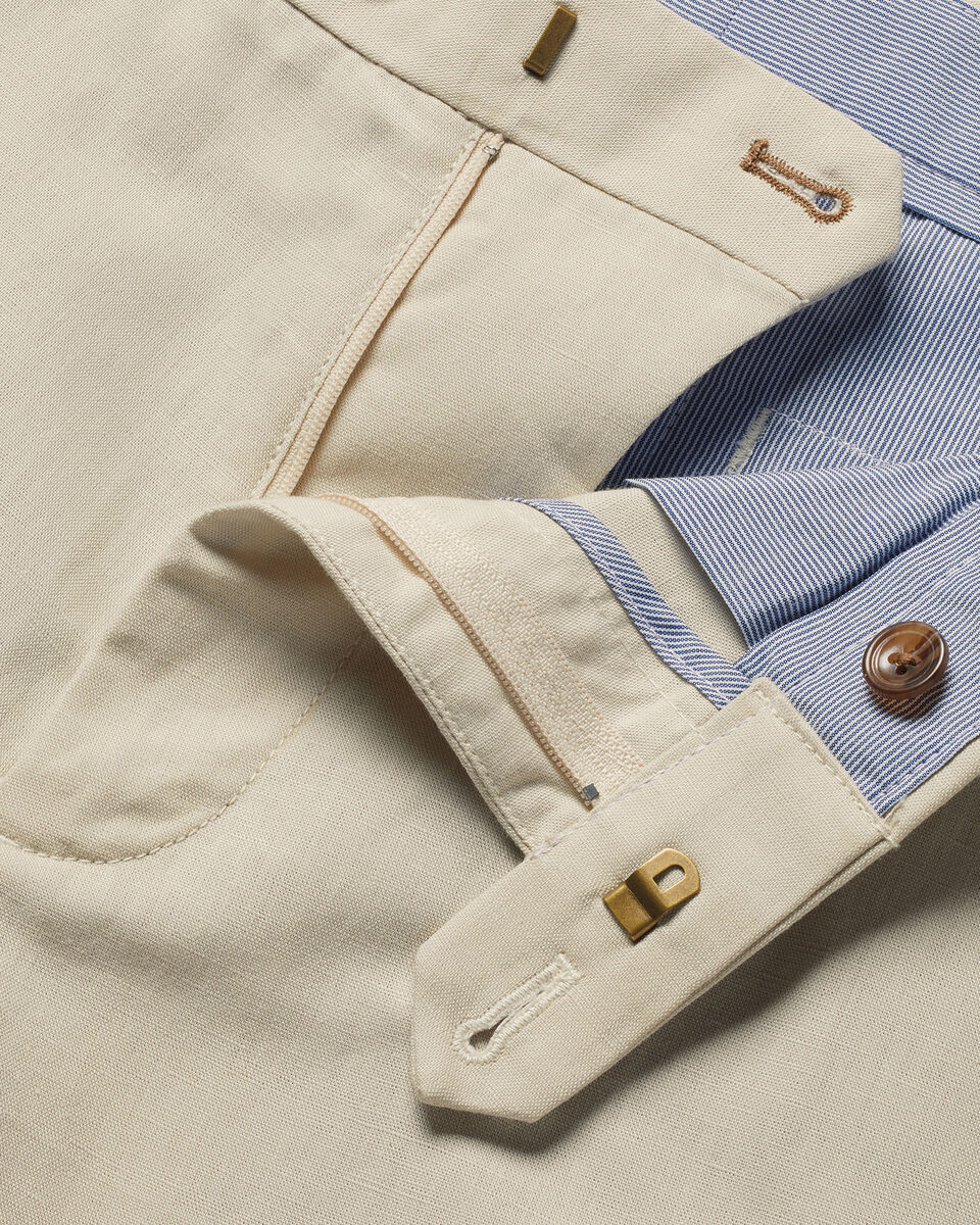 Charles Tyrwhitt Cotton Linen Shorts - Stone