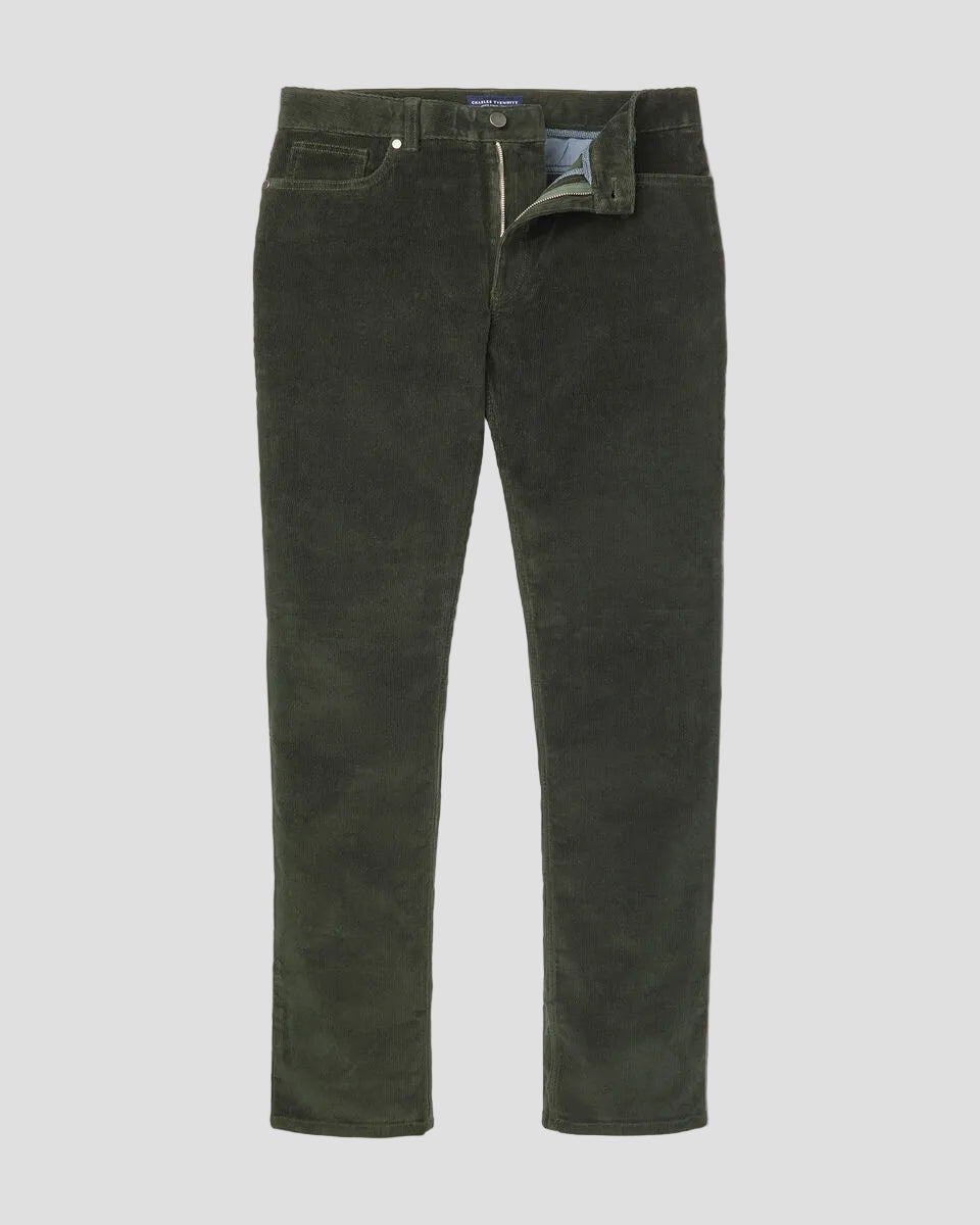 Charles Tyrwhitt Corduroy 5 Pocket Trousers - Forest Green