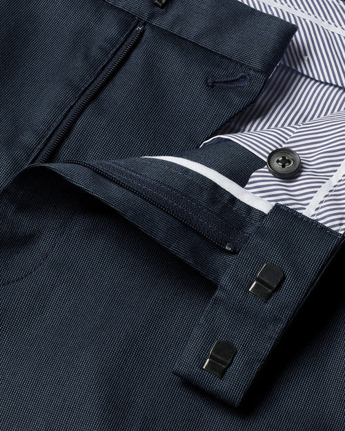 Charles Tyrwhitt Smart Texture Trousers - Denim Blue