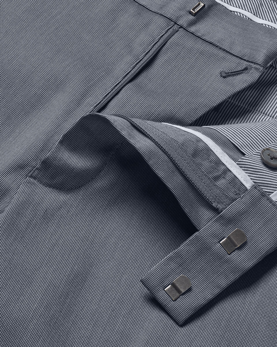 Charles Tyrwhitt Smart Texture Trousers - Steel Blue