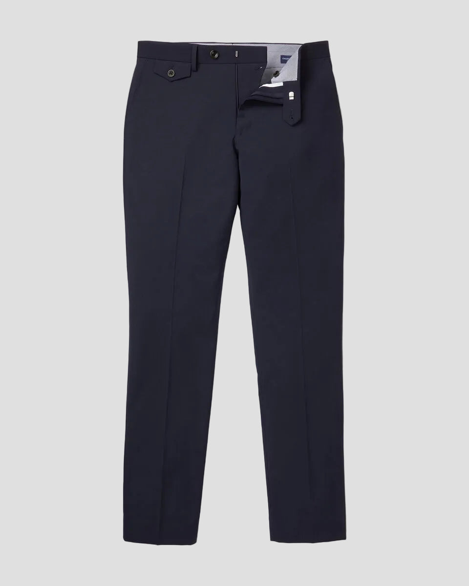 Charles Tyrwhitt Wool Stretch Trousers - Navy