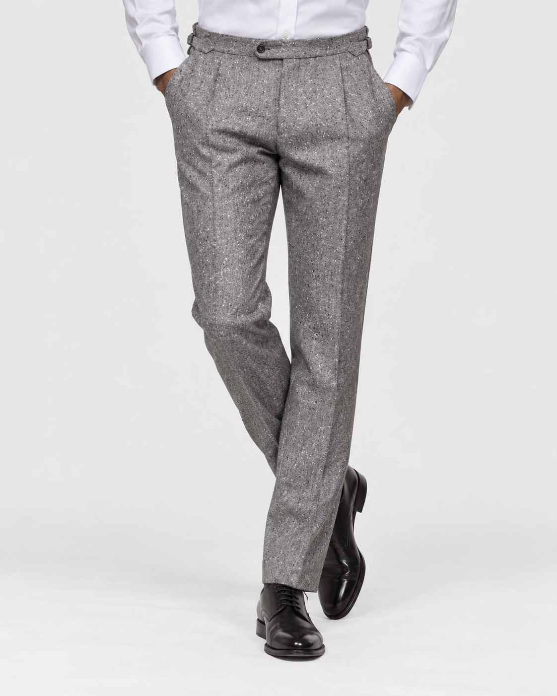 Hawes & Curtis Tailored Fit Black & White Fine Bouclé Tweed 1913 Suit