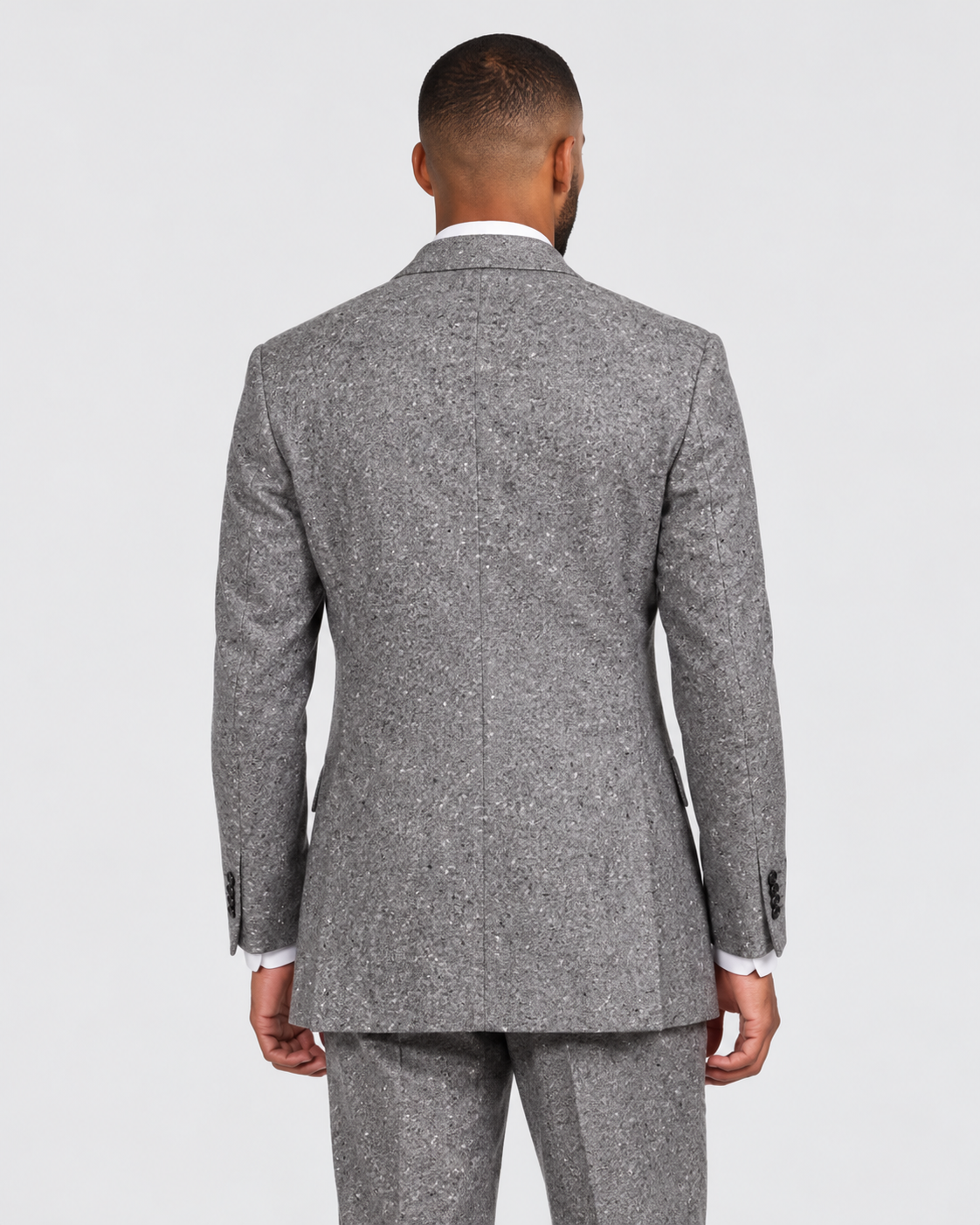 Hawes & Curtis Tailored Fit Black & White Fine Bouclé Tweed 1913 Suit