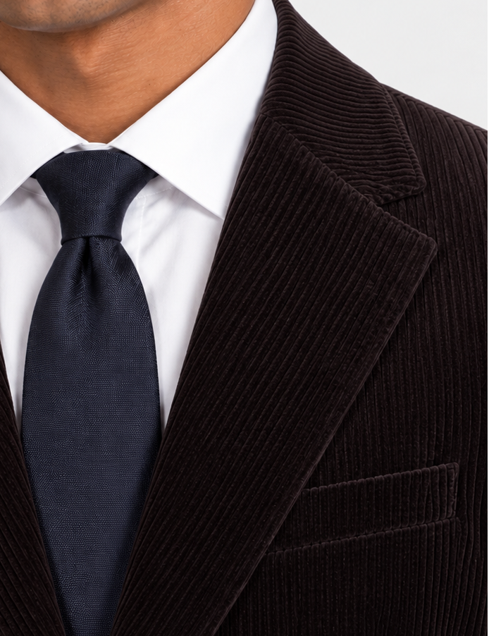 Hawes & Curtis Tailored Fit Chocolate Cord 1913 Suit