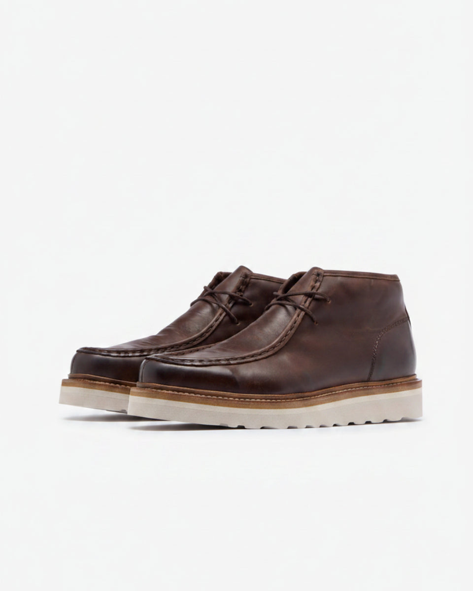Oliver Sweeney Oiled Calf Leather Moccasin Boots – Brown