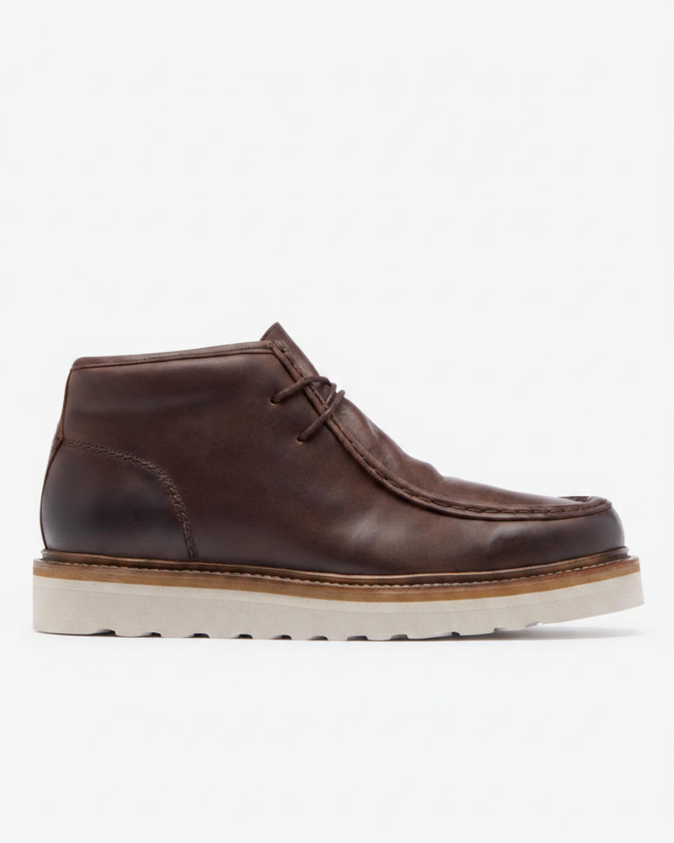 Oliver Sweeney Oiled Calf Leather Moccasin Boots – Brown