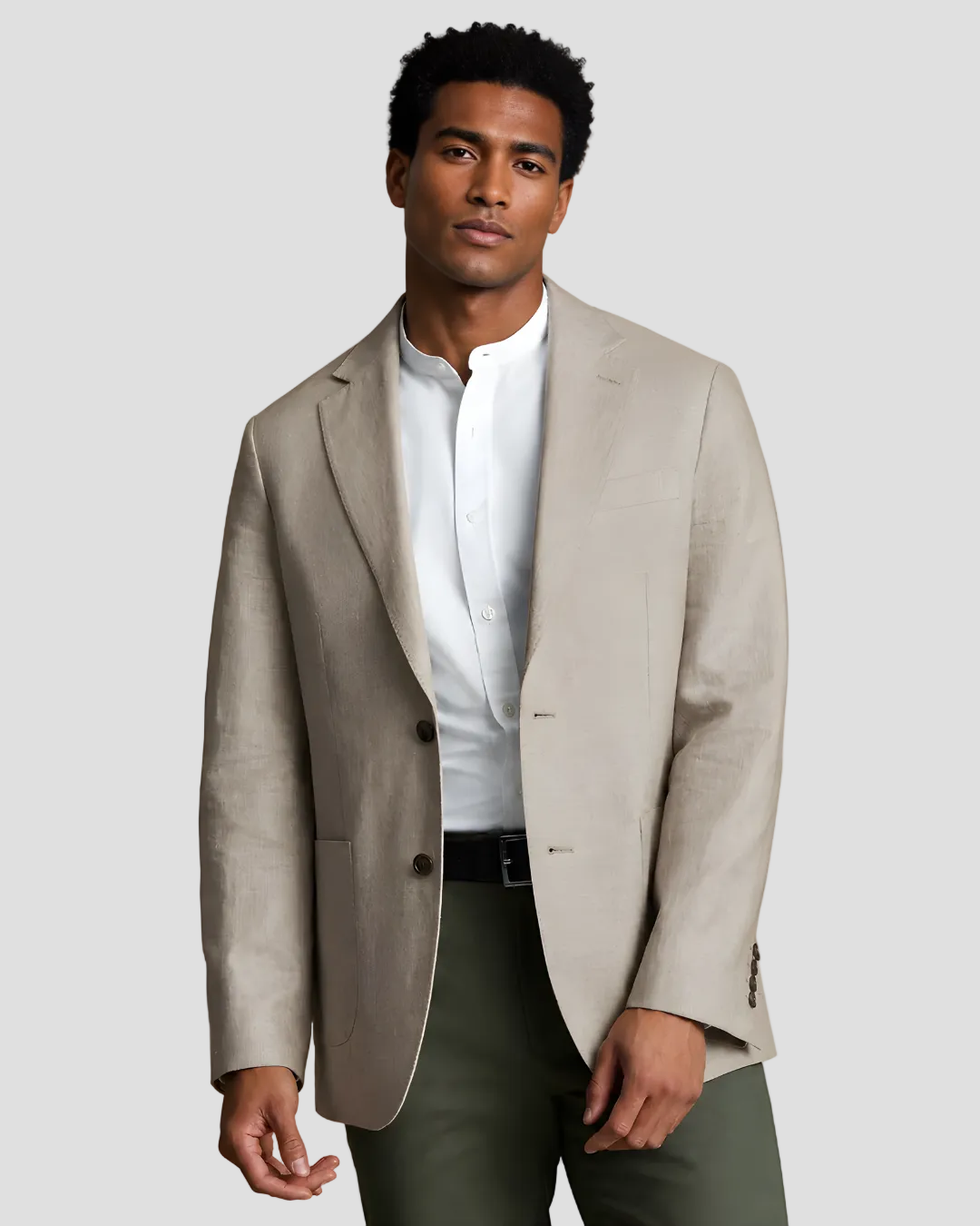 Charles Tyrwhitt Linen Cotton Jacket - Stone