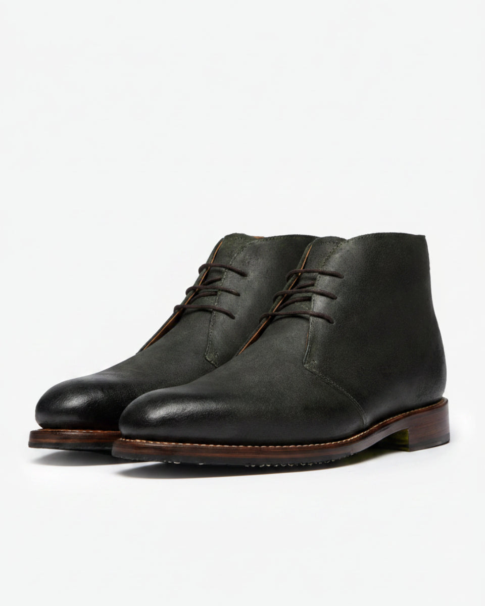 Oliver Sweeney Oiled Suede Chukka Boots – Dark Green