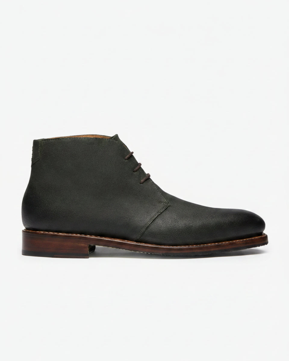 Oliver Sweeney Oiled Suede Chukka Boots – Dark Green