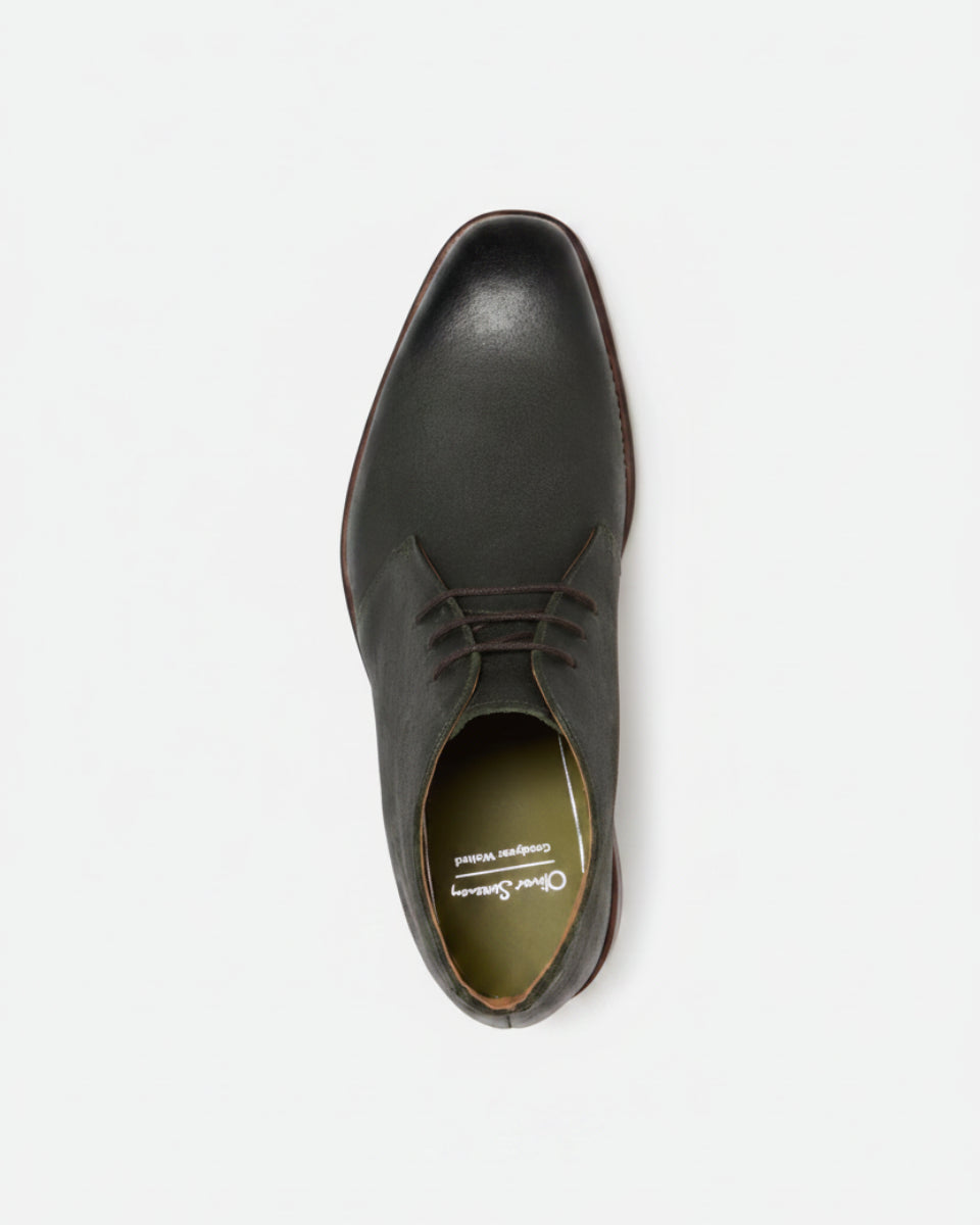 Oliver Sweeney Oiled Suede Chukka Boots – Dark Green