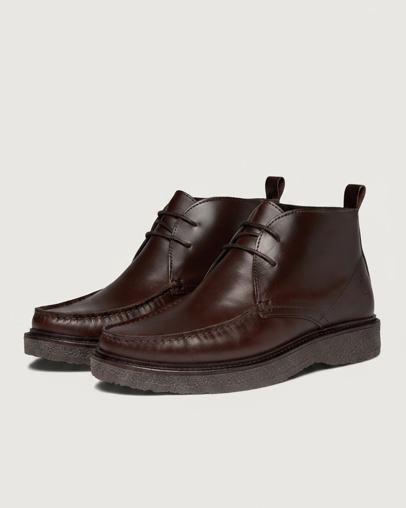 Oliver Sweeney Xixona Dark Brown – Pull-Up Calf Leather Moccasin Boots