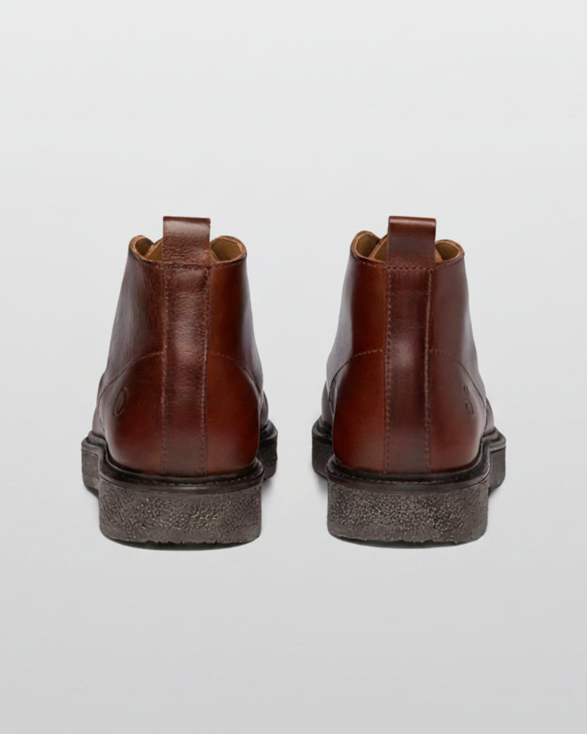 Oliver Sweeney Xixona Dark Tan/Grey – Pull-Up Calf Leather Moccasin Boots