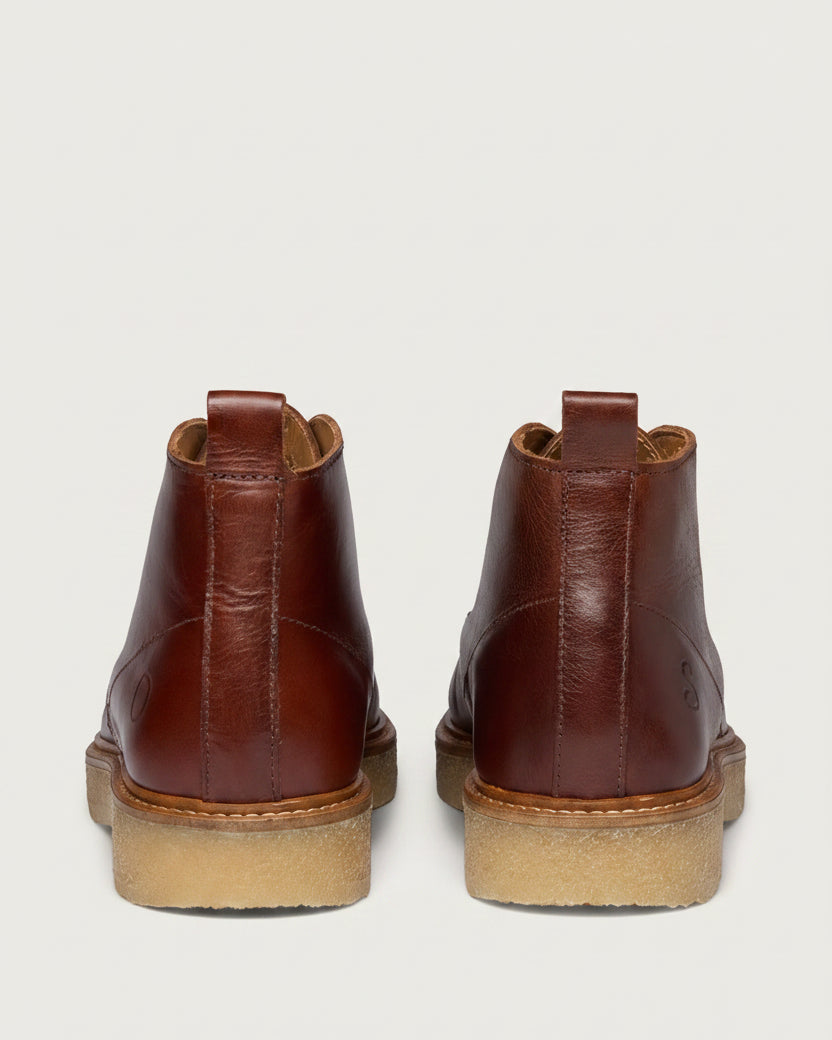 Oliver Sweeney Xixona Dark Tan/Gum – Pull-Up Calf Leather Moccasin Boots