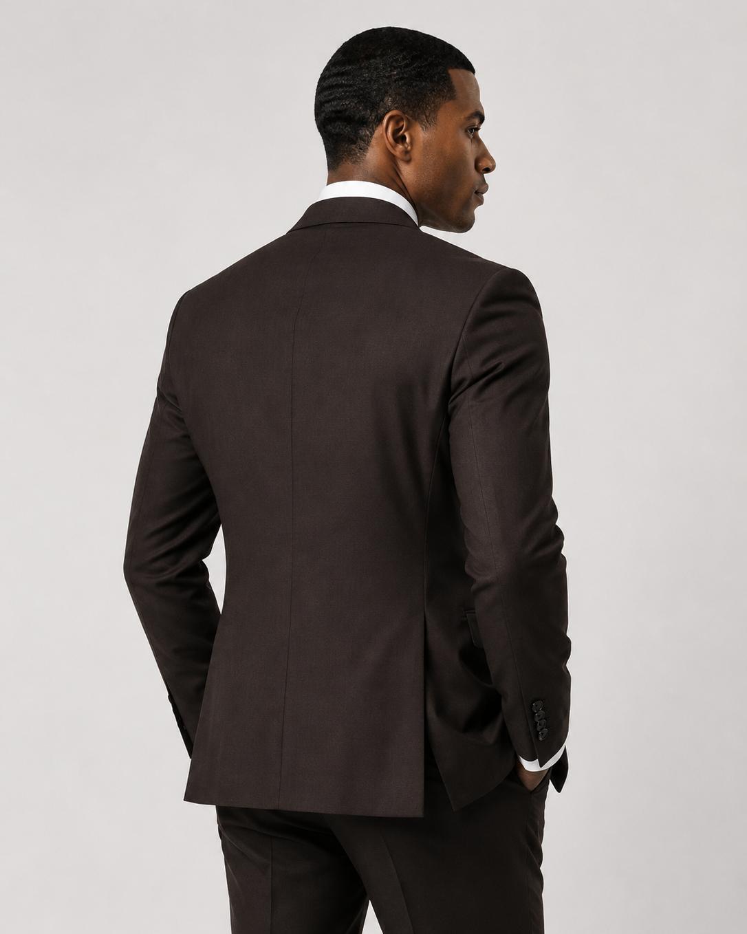 Charles Tyrwhitt Ultimate Performance Prince of Wales Suit - Chocolate Brown