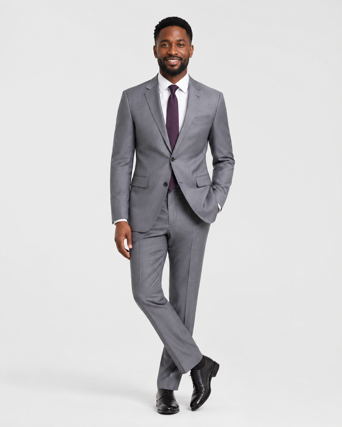 Hawes & Curtis Slim Fit Mid Grey Twill Suit