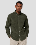 Charles Tyrwhitt Corduroy Stretch Shirt - Olive Green