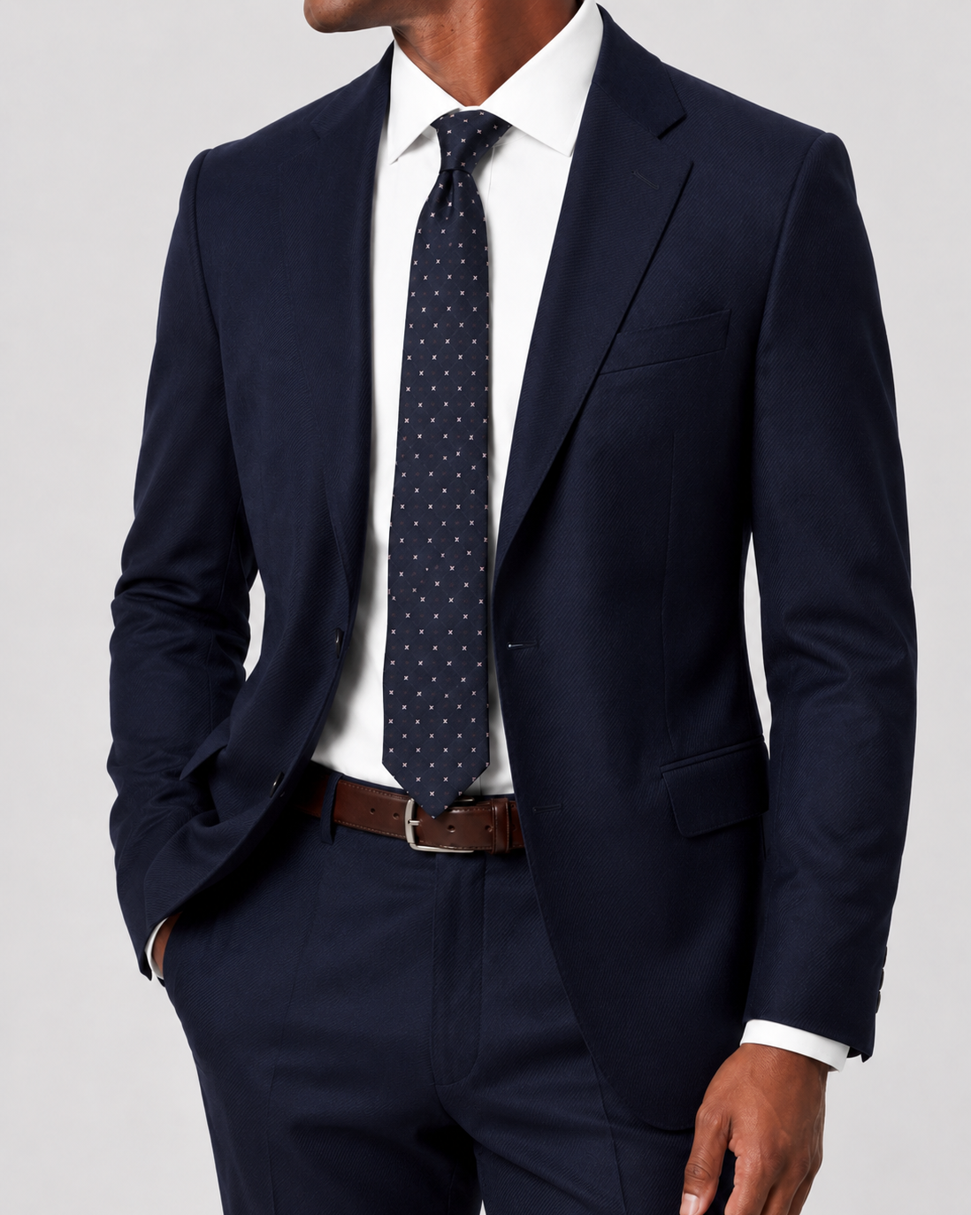 Hawes & Curtis Slim Fit Navy Twill Blazer