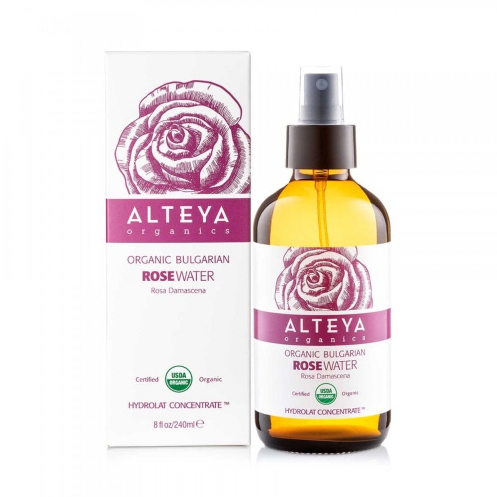 Alteya Organics Bulgarian Rose Water - Amber Bio-Glass Bottle