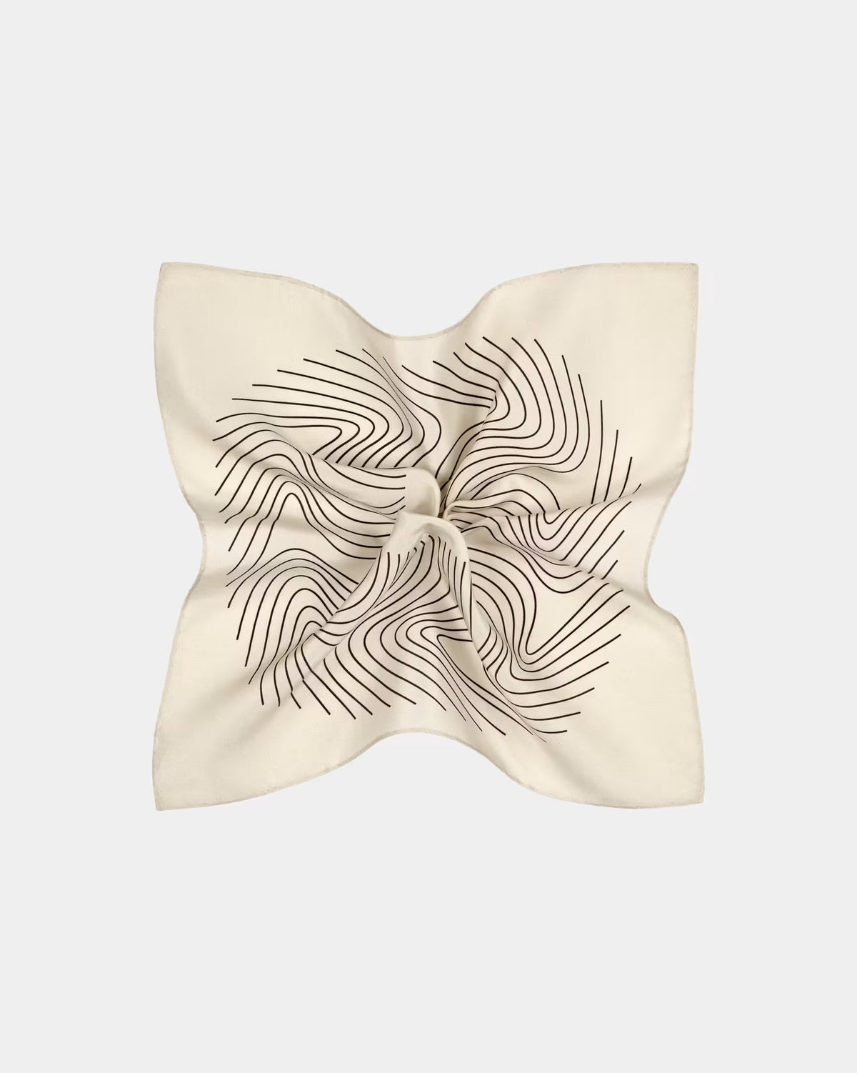 SUITSUPPLY Light Brown Graphic Pocket Square - Pure Silk by Silk Pro, Italy