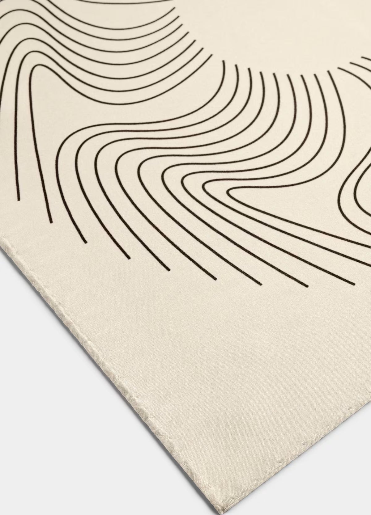 SUITSUPPLY Light Brown Graphic Pocket Square - Pure Silk by Silk Pro, Italy