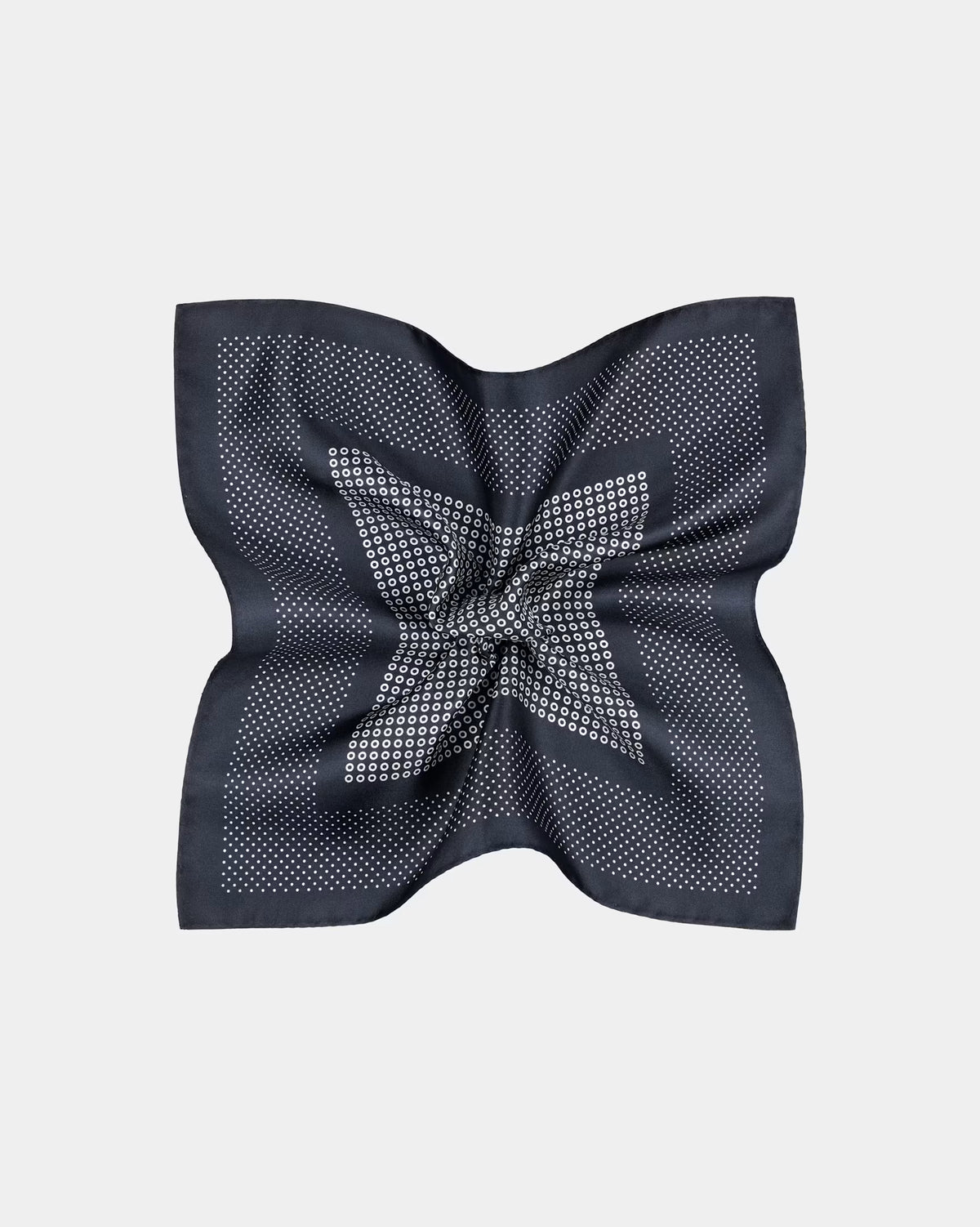 SUITSUPPLY Navy Dotted Pocket Square - Pure Silk by Silk Pro, Italy