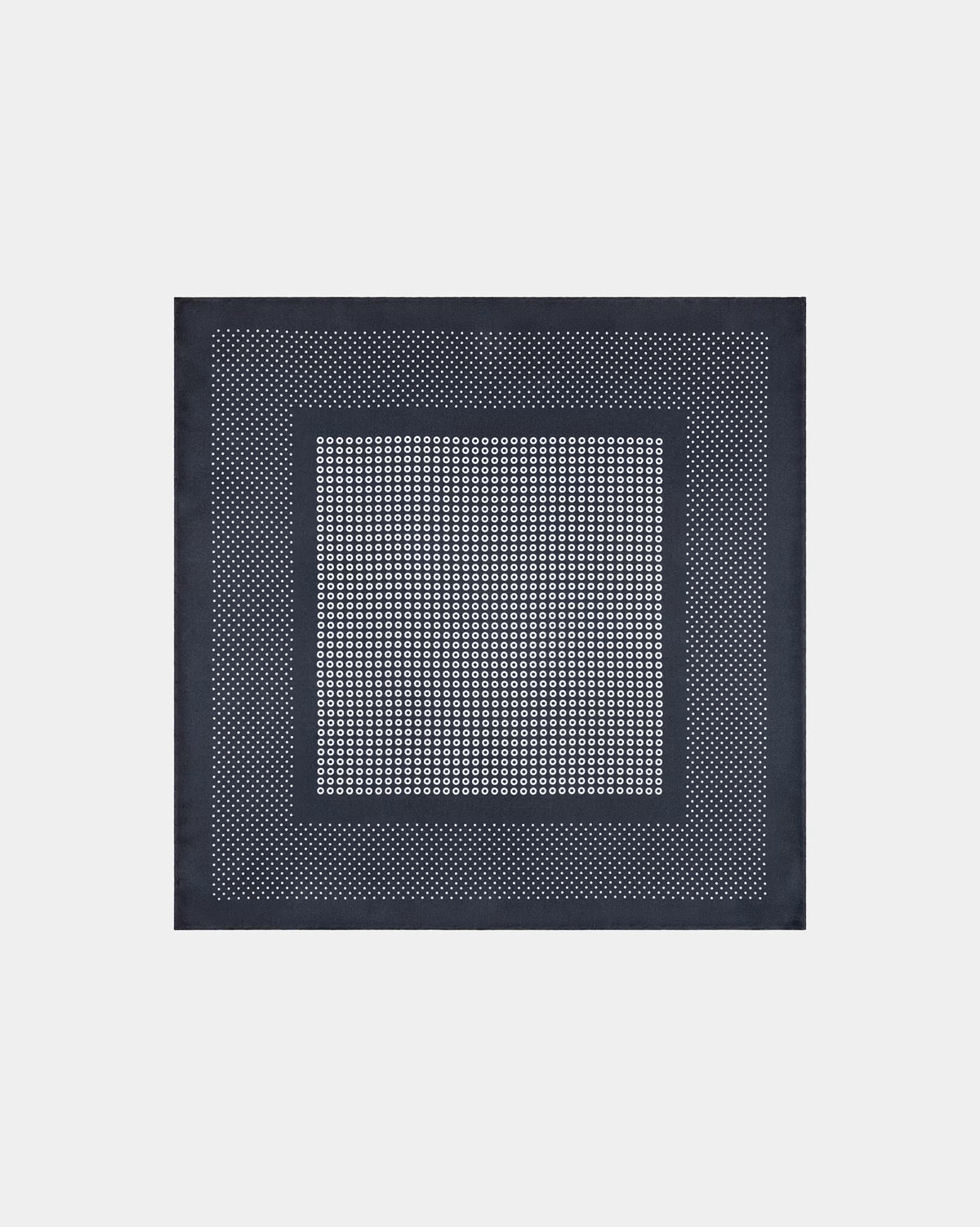 SUITSUPPLY Navy Dotted Pocket Square - Pure Silk by Silk Pro, Italy