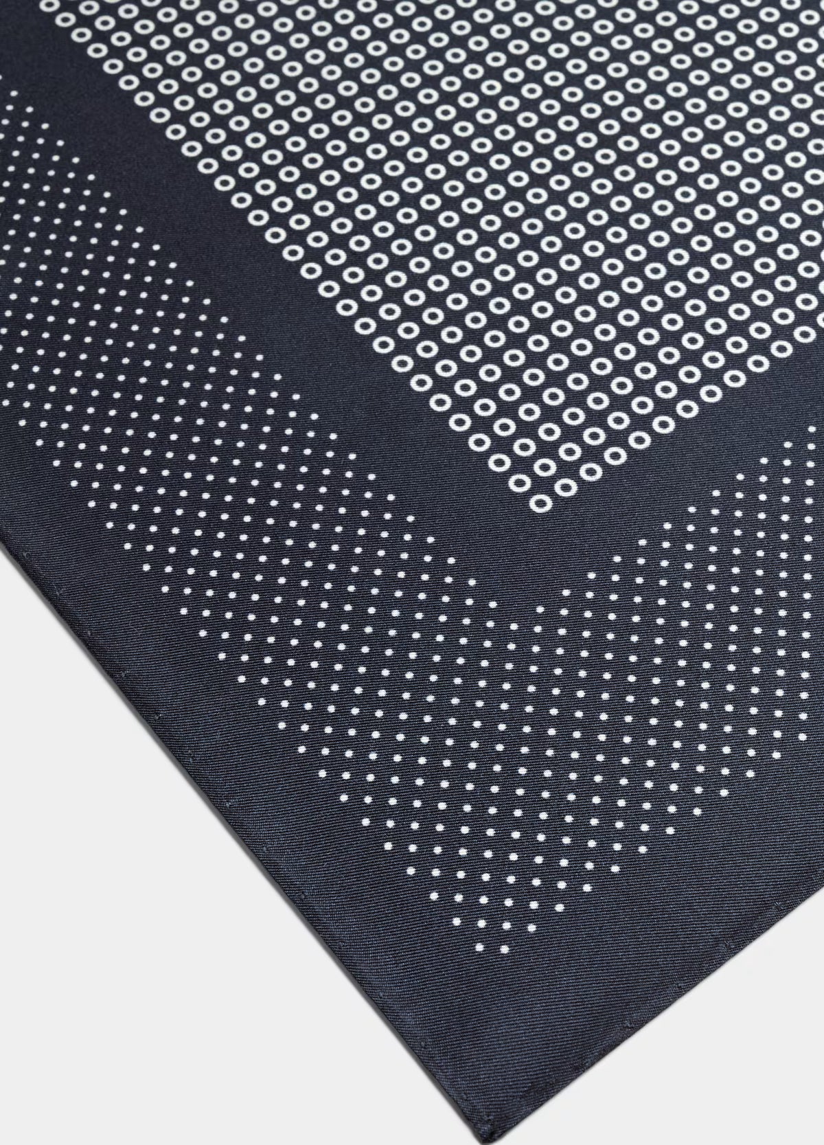 SUITSUPPLY Navy Dotted Pocket Square - Pure Silk by Silk Pro, Italy