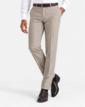 Charles Tyrwhitt Italian Flannel Stripe Suit Trousers - Taupe