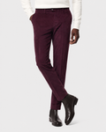 Hawes & Curtis Regular Fit Burgundy Corduroy Trousers