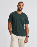 GANT Regular Shield T-Shirt - Tartan Green