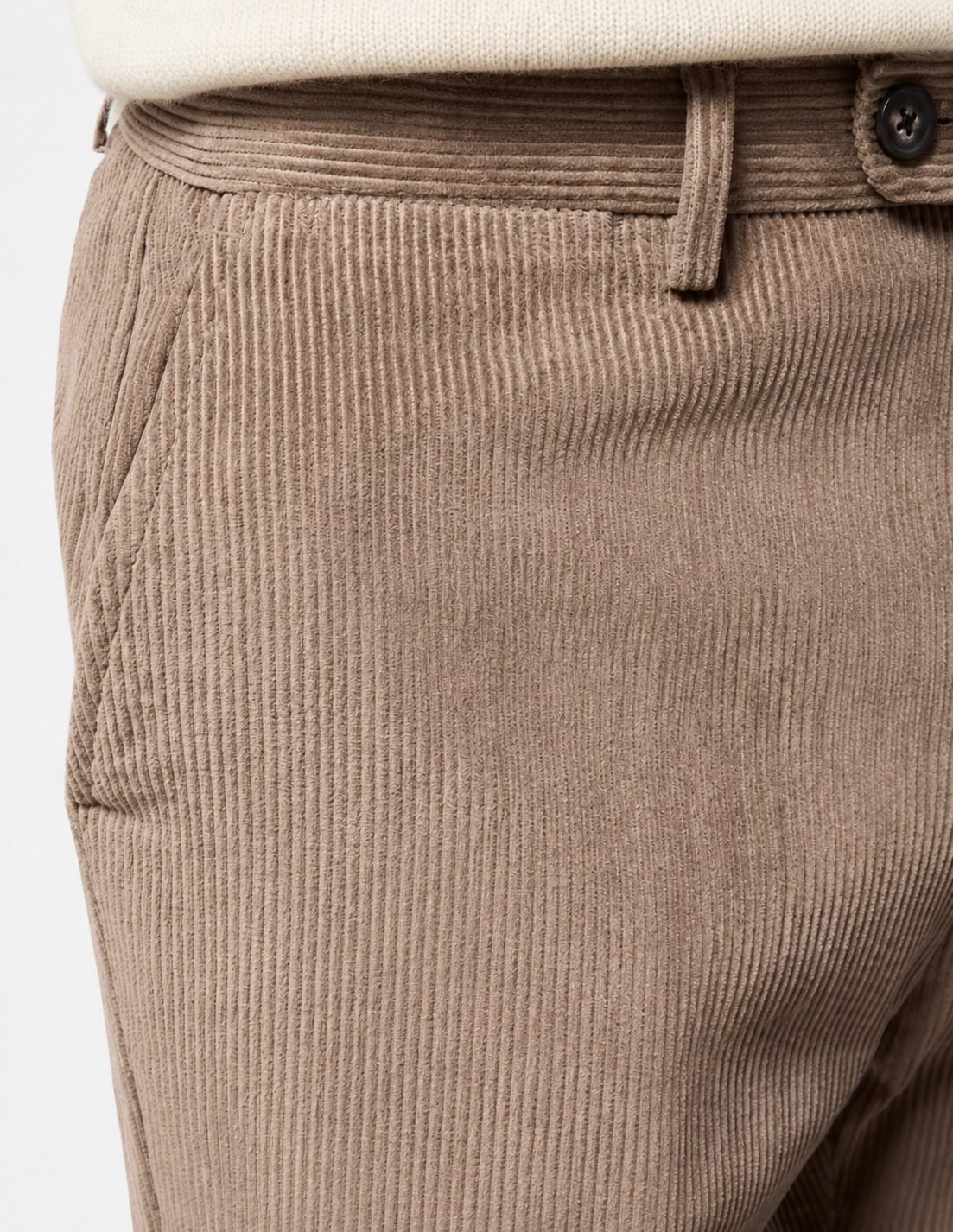 Hawes & Curtis Regular Fit Taupe Corduroy Trousers