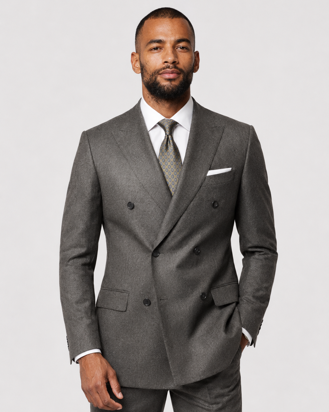 Hawes & Curtis Tailored Fit Olive 1913 Suit - Double Breasted