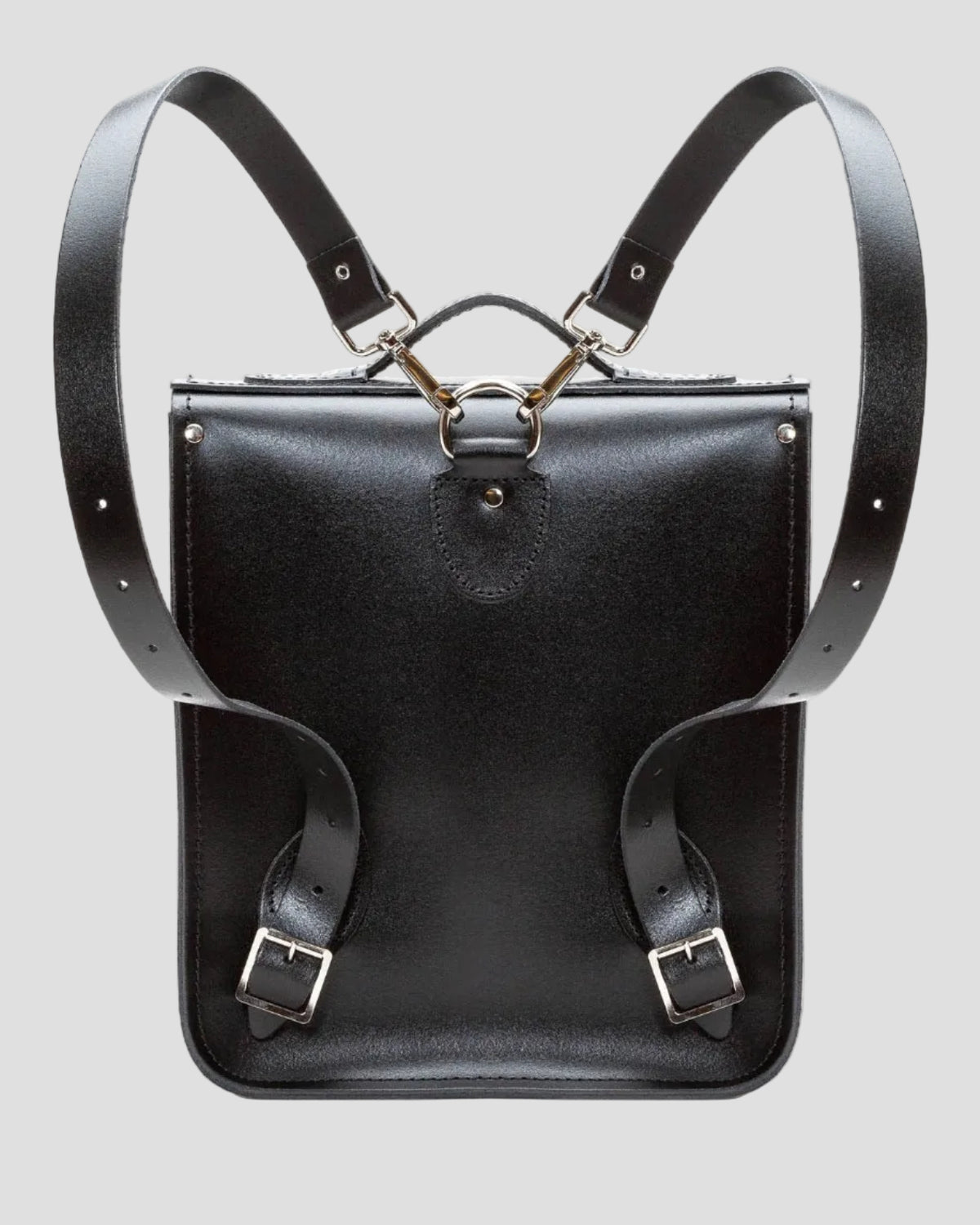 Zatchels Handmade Leather City Backpack - Black