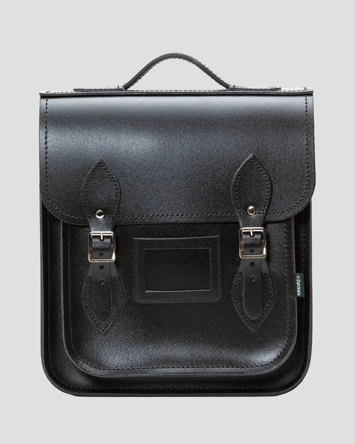 Zatchels Handmade Leather City Backpack - Black