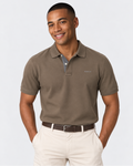 GANT Contrast Piqué Polo Shirt - Faded Taupe