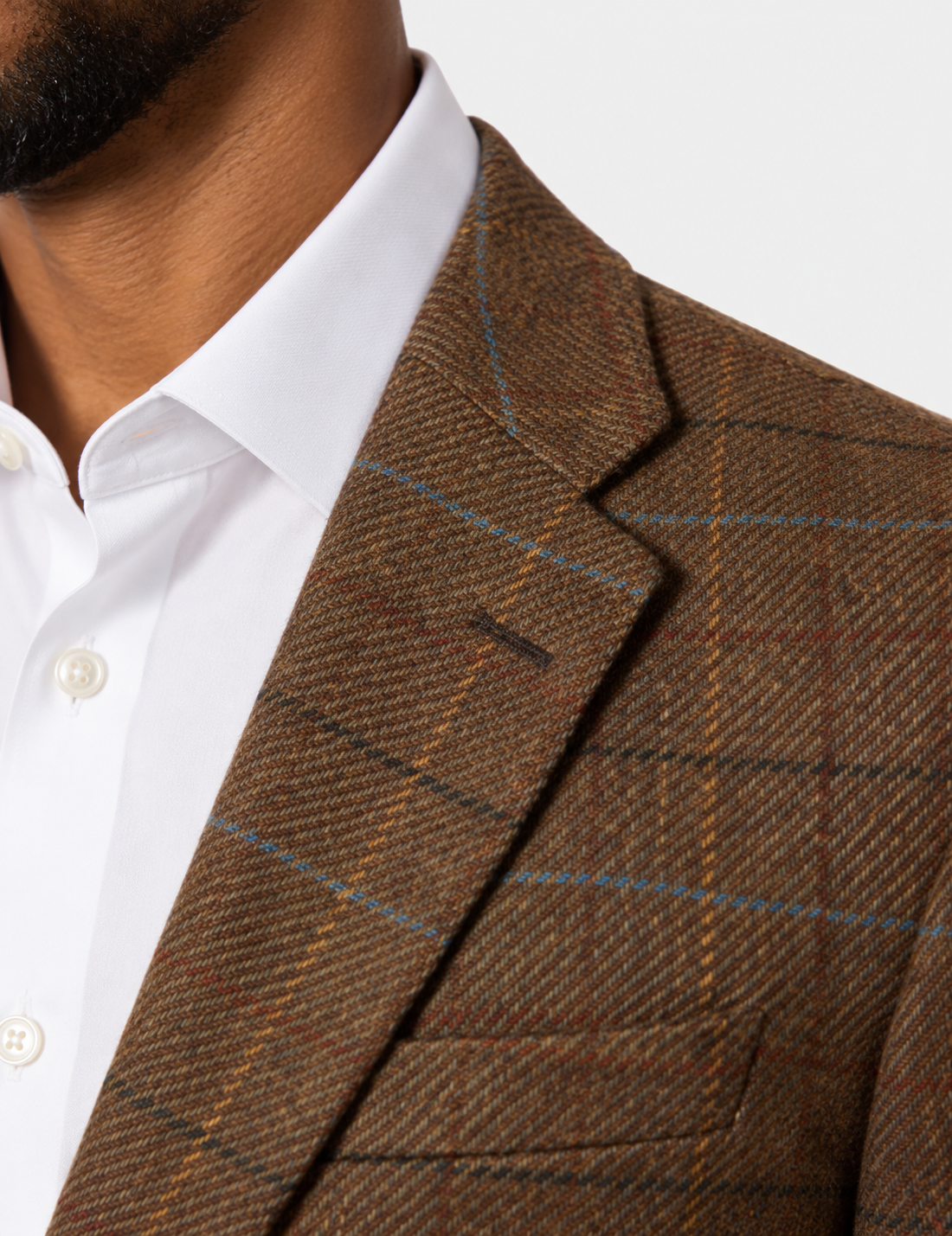 Hawes & Curtis Tailored Fit Tan Check 1913 Blazer