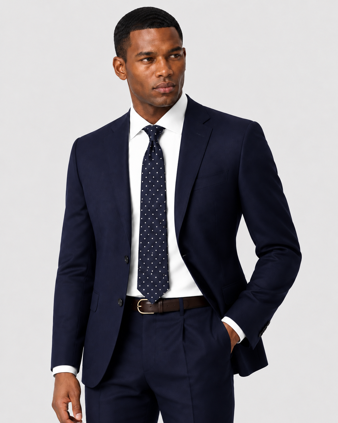 Hawes & Curtis Slim Fit Navy Twill Blazer