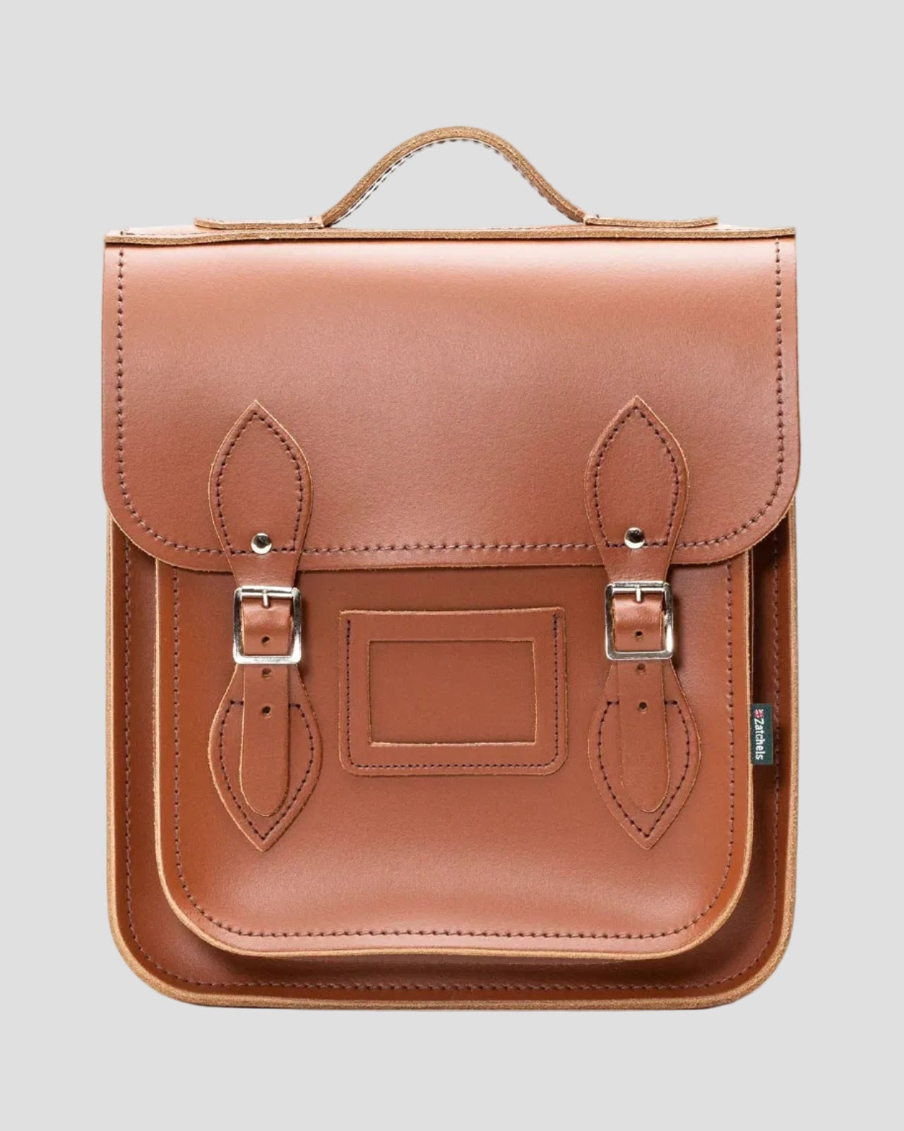 Zatchels Handmade Leather City Backpack - Chestnut