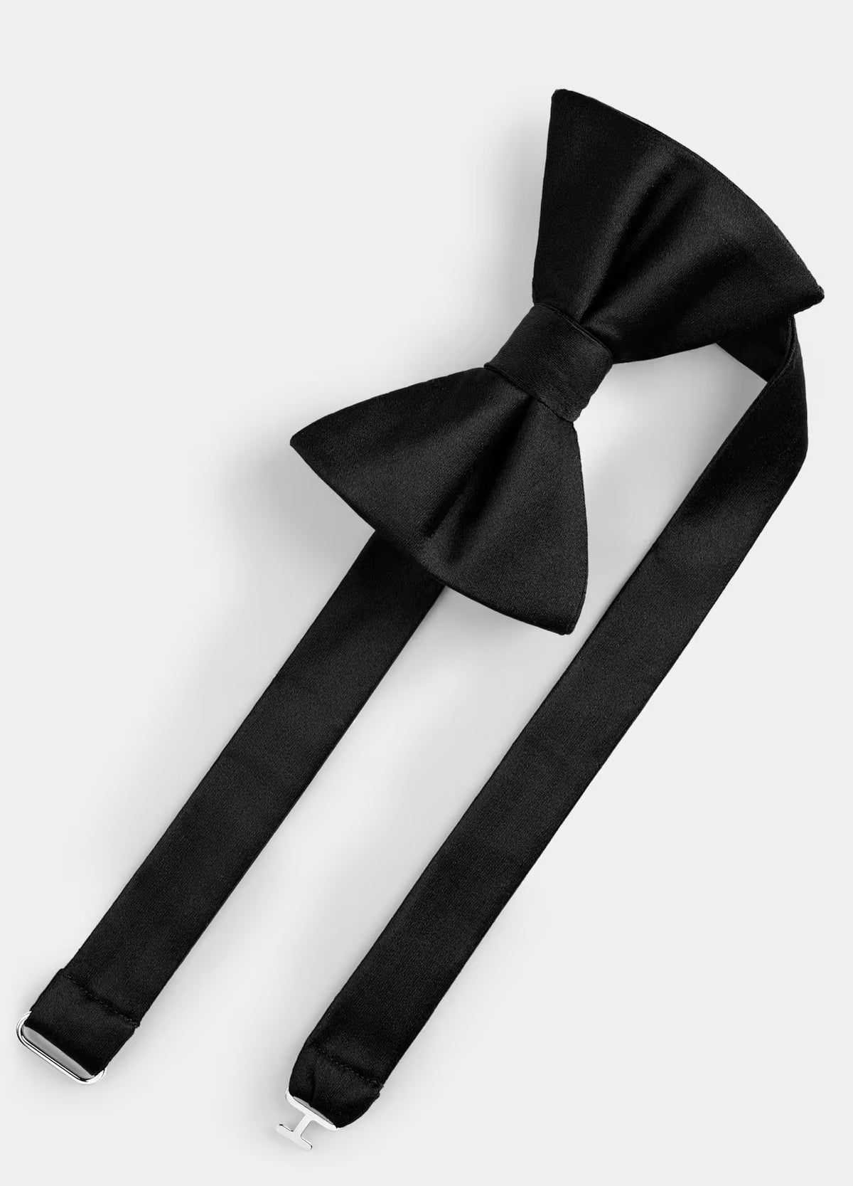 SUITSUPPLY Black Pre-Tied Bow Tie – Pure Silk